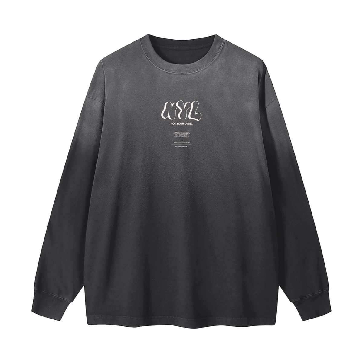Gradient Long Sleeve T-Shirt – Not Your Label