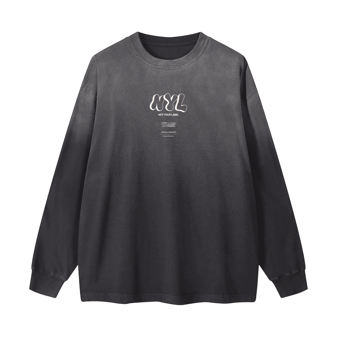 Gradient Vintage Washed Long Sleeve Tee - 270 GSM